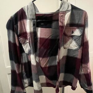 Plaid Hooded Youth Flannel